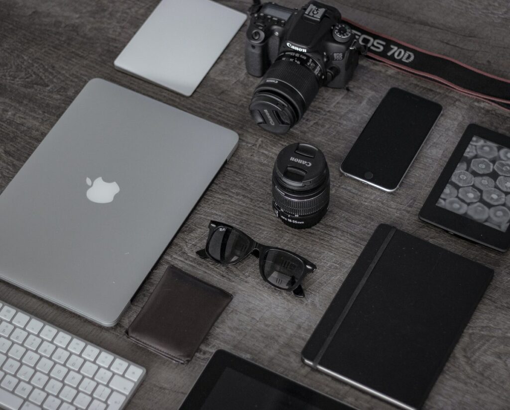 gadgets on the table