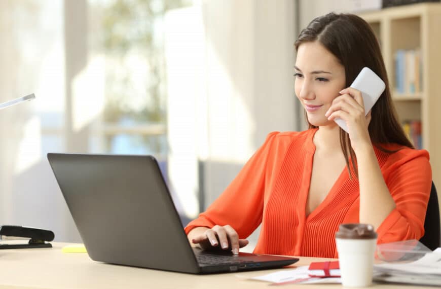 a woman using gadgets